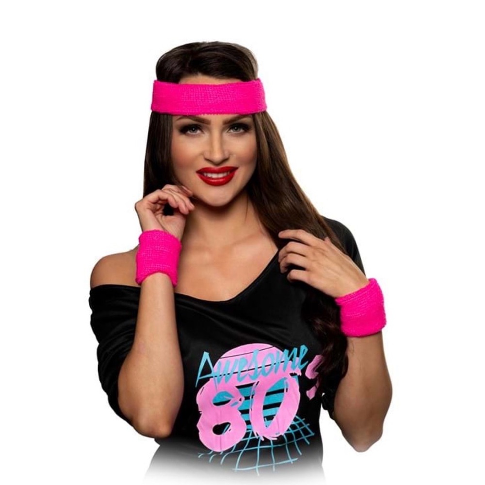 Pink Headband and Wristbands 7 Sets
3 Yellow, 2 Blue and 2 Orange all for $15.00